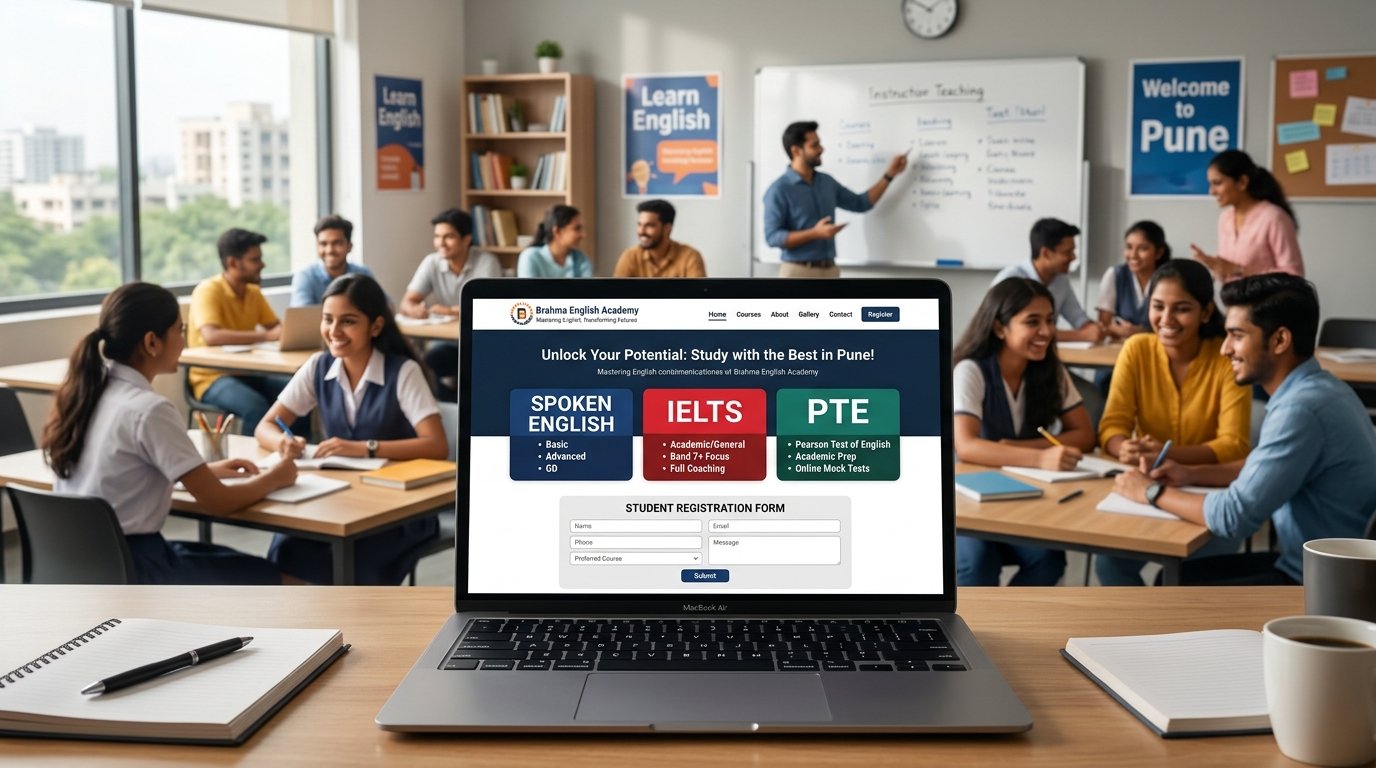 Brahma English Academy Website & SEO by PV Cristal